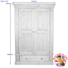 Cottage Pine Double Wardrobe on Drawer